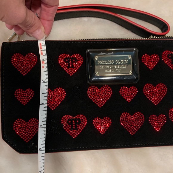 Philipp Plein rhinestone embellished hearts Clutch - Picture 7 of 8